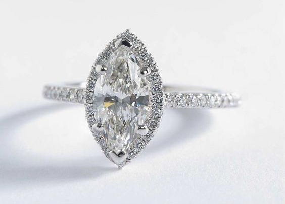 cincin berlian Marquise 