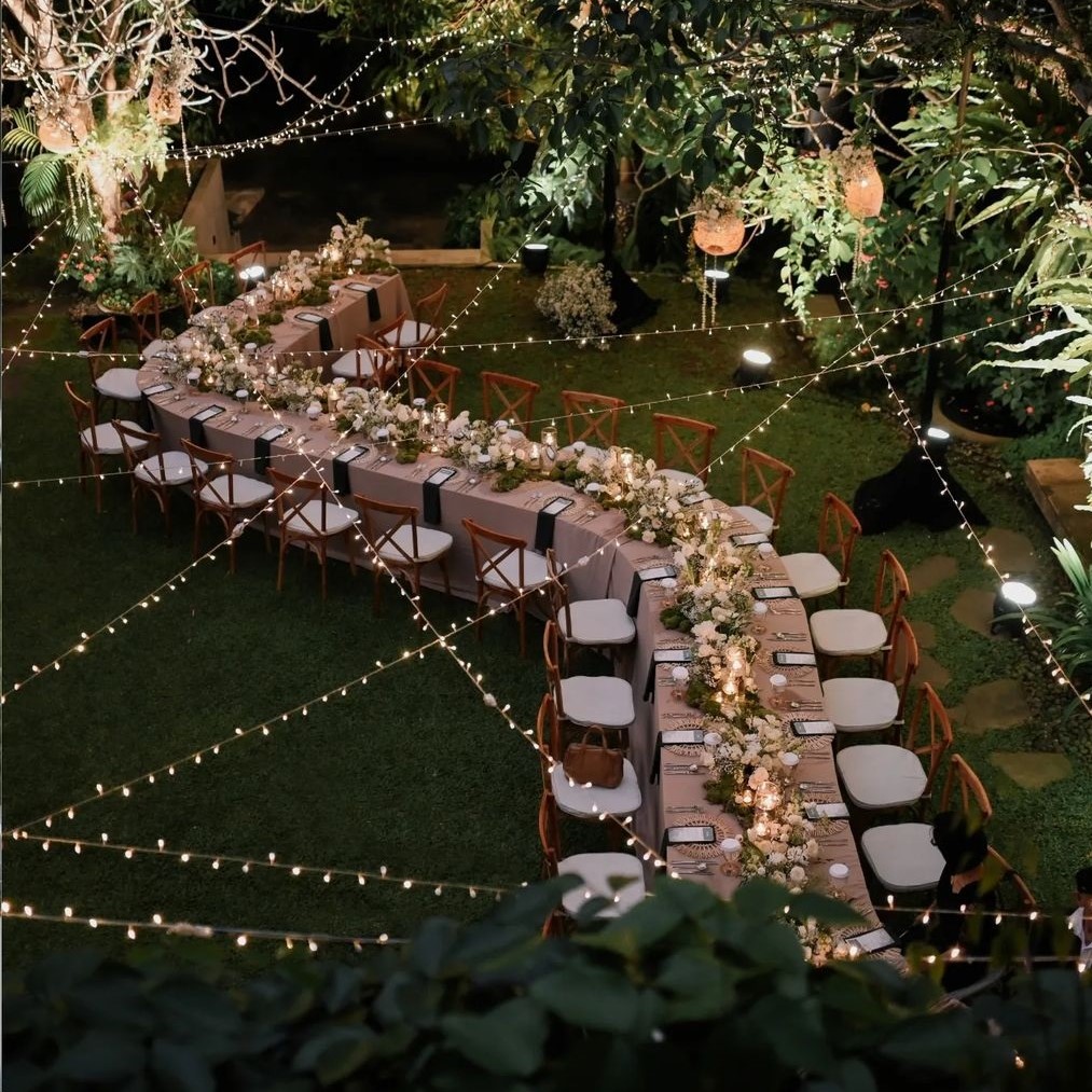 Dekorasi pernikahan tema garden party