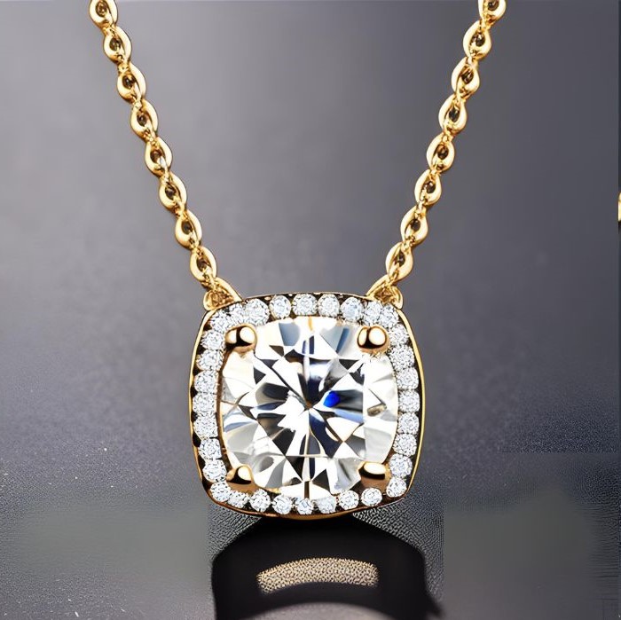 kalung permata moissanite