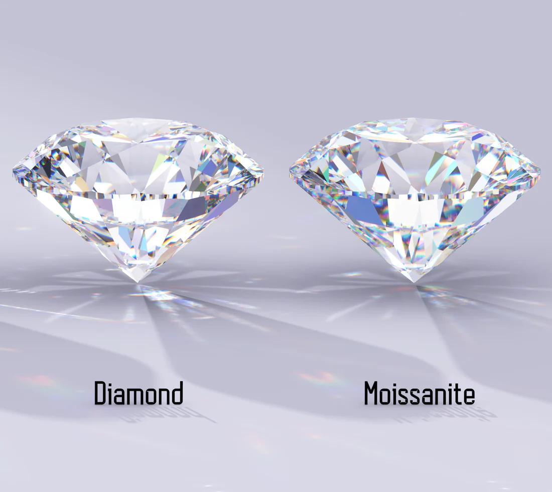 berlian asli dan mossainite