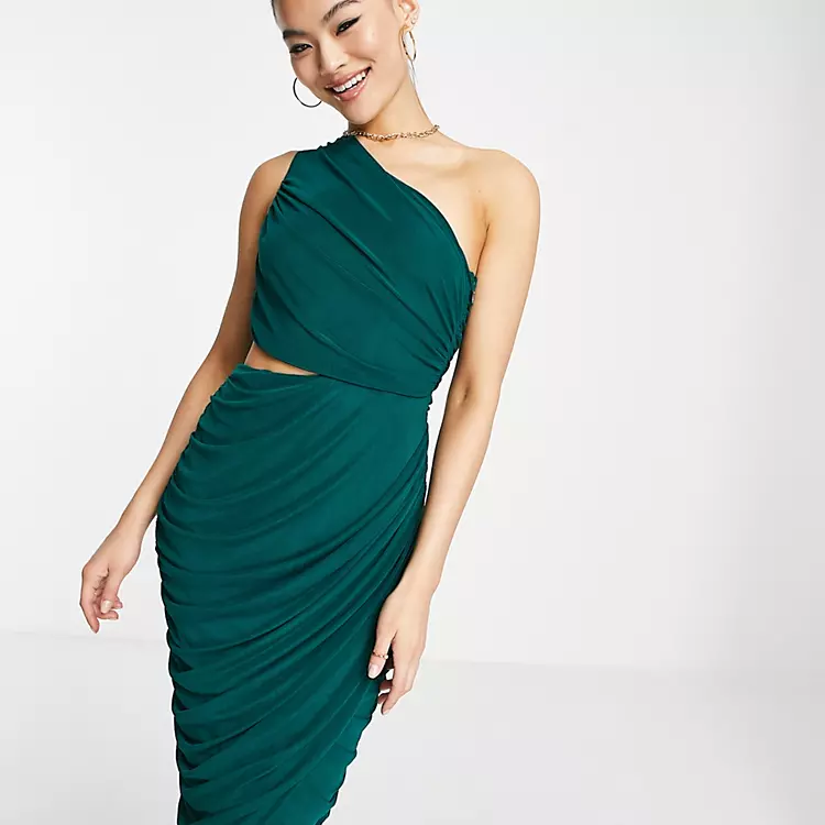 kalung one shoulder dress