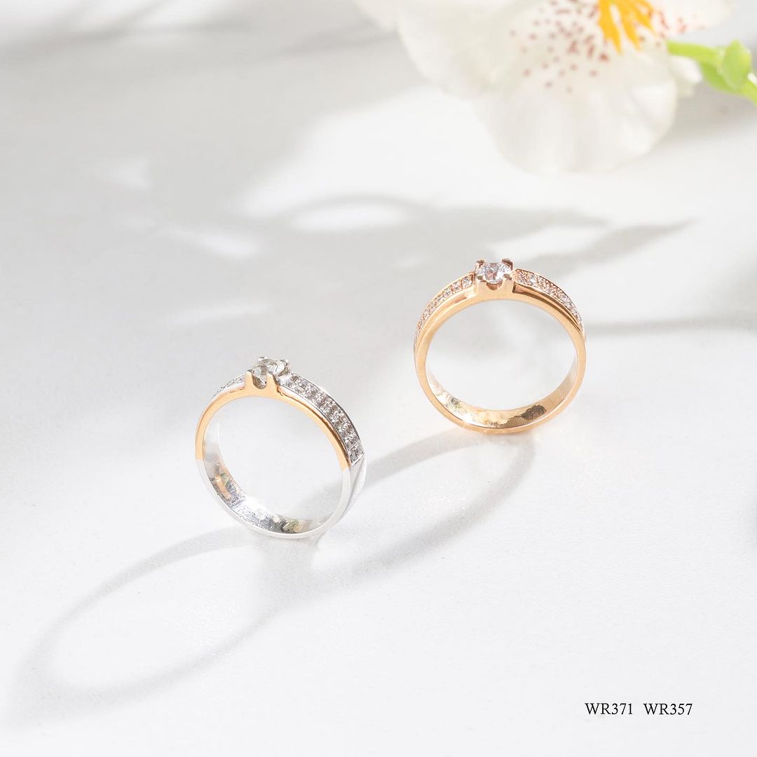 cincin kawin emas putih dan emas kuning