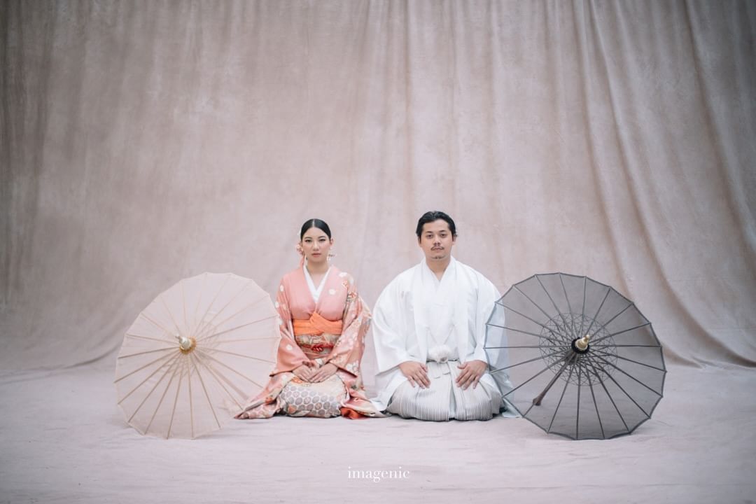 Foto prewedding studio tema Jepang