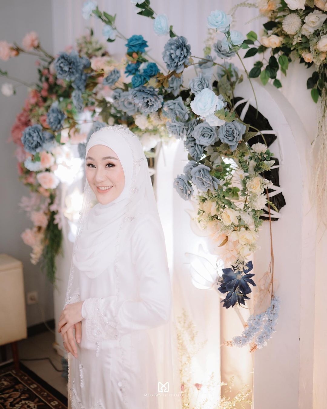 baju kurung mealayu akad nikah Larissa Chou