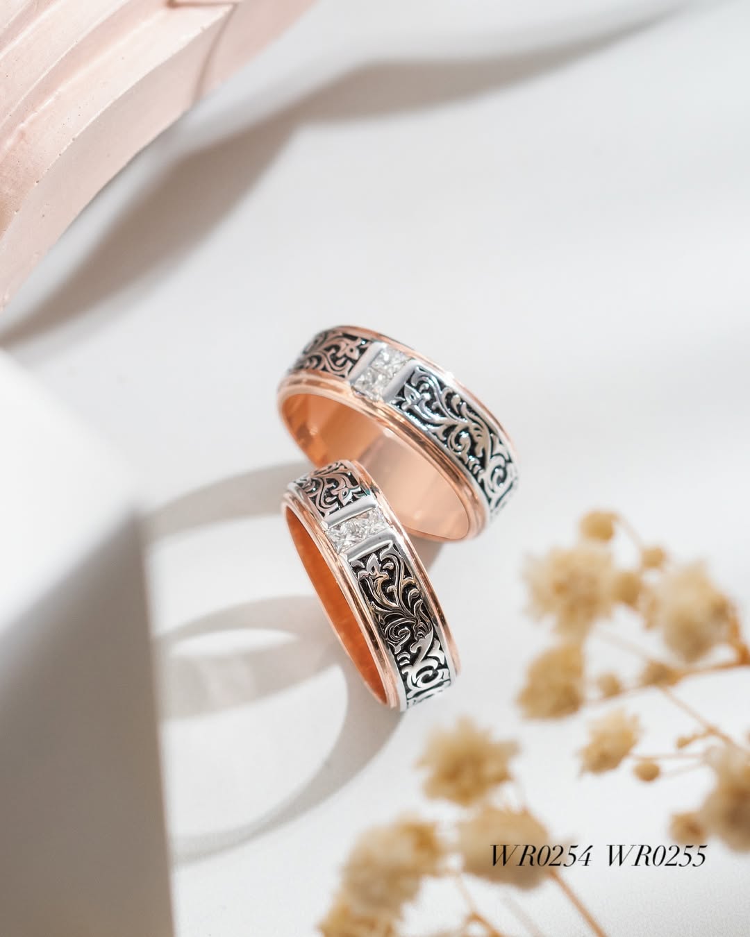 cincin emas rosegold batik