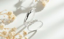 Cincin perak dengan twist berlian