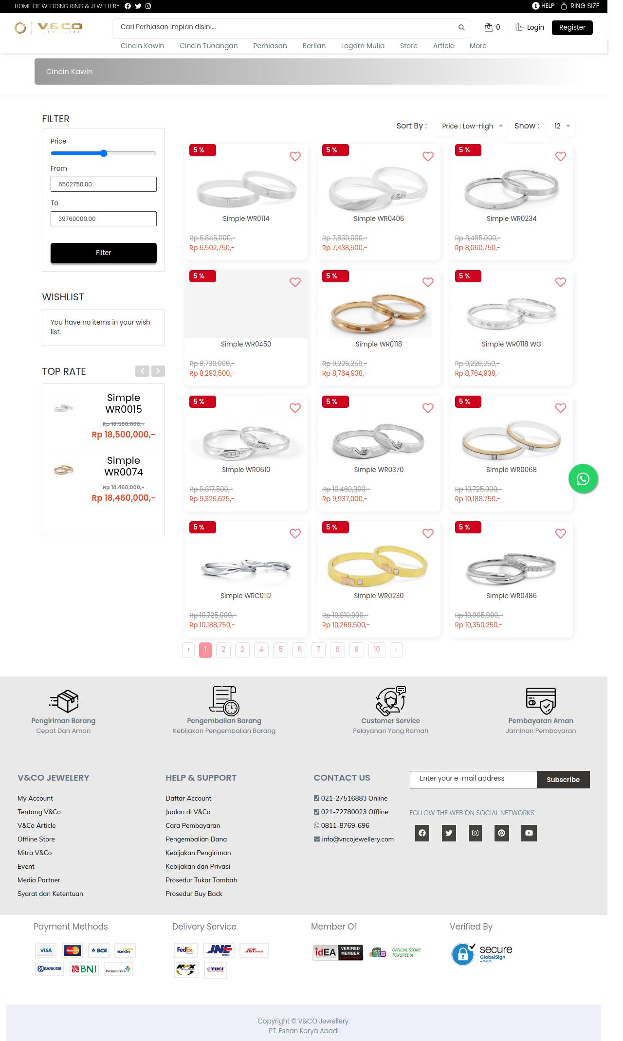 toko cincin kawin online terbaik V&Co Jewellery