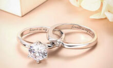 cincin berlian pasangan denga ukiran custom
