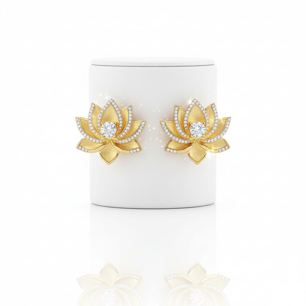 model anting bunga teratai