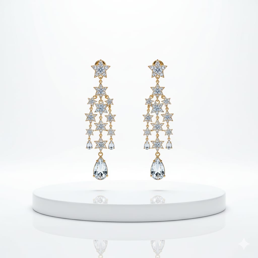 anting emas kristal 