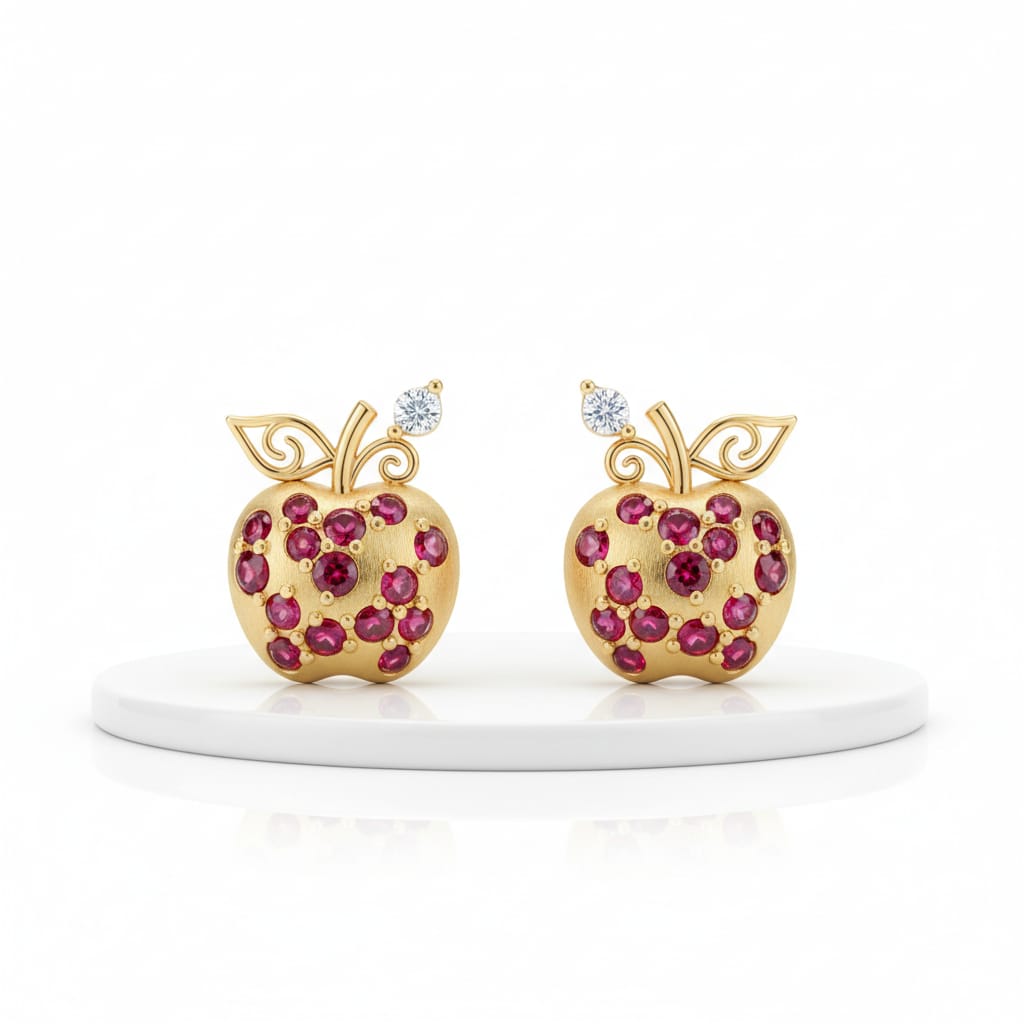 anting emas ruby