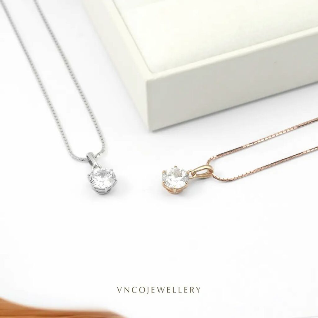 kalung emas kuning dan emas putih asli