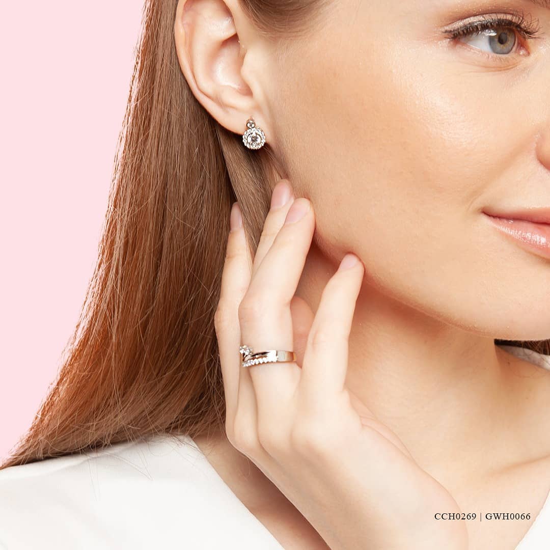 Set perhiasan emas putih CCH0269 & GWH0066