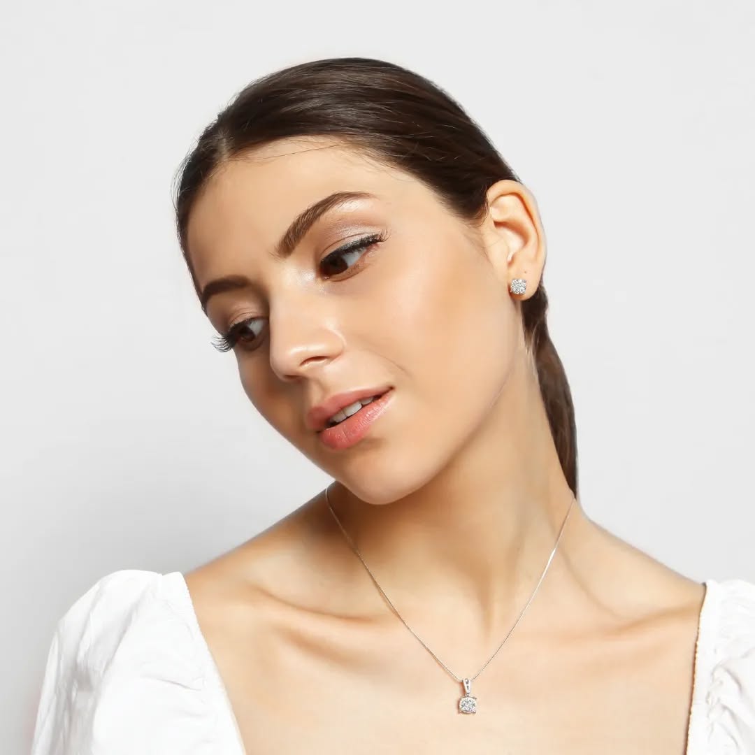 set perhiasan berlian minimalis tapi mewah DPP000006 & DEP000001