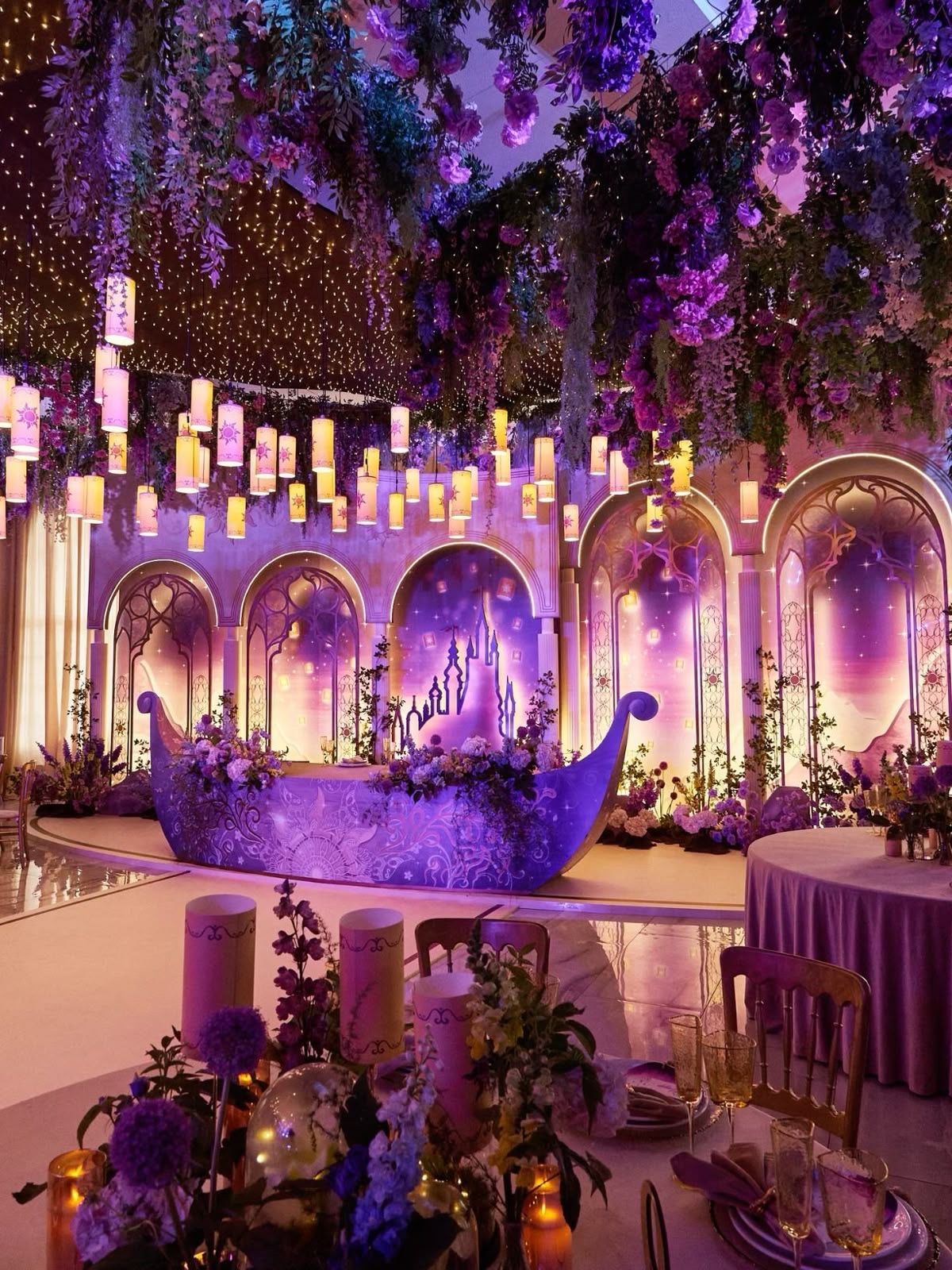 Dekorasi pernikahan ala disney rapunzel