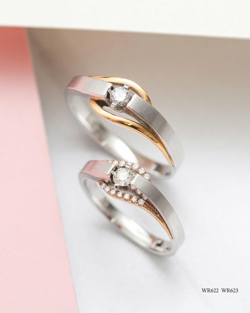 Model Cincin Nikah Couple terbaru WR622 & WR623 dari V&Co Jewellery