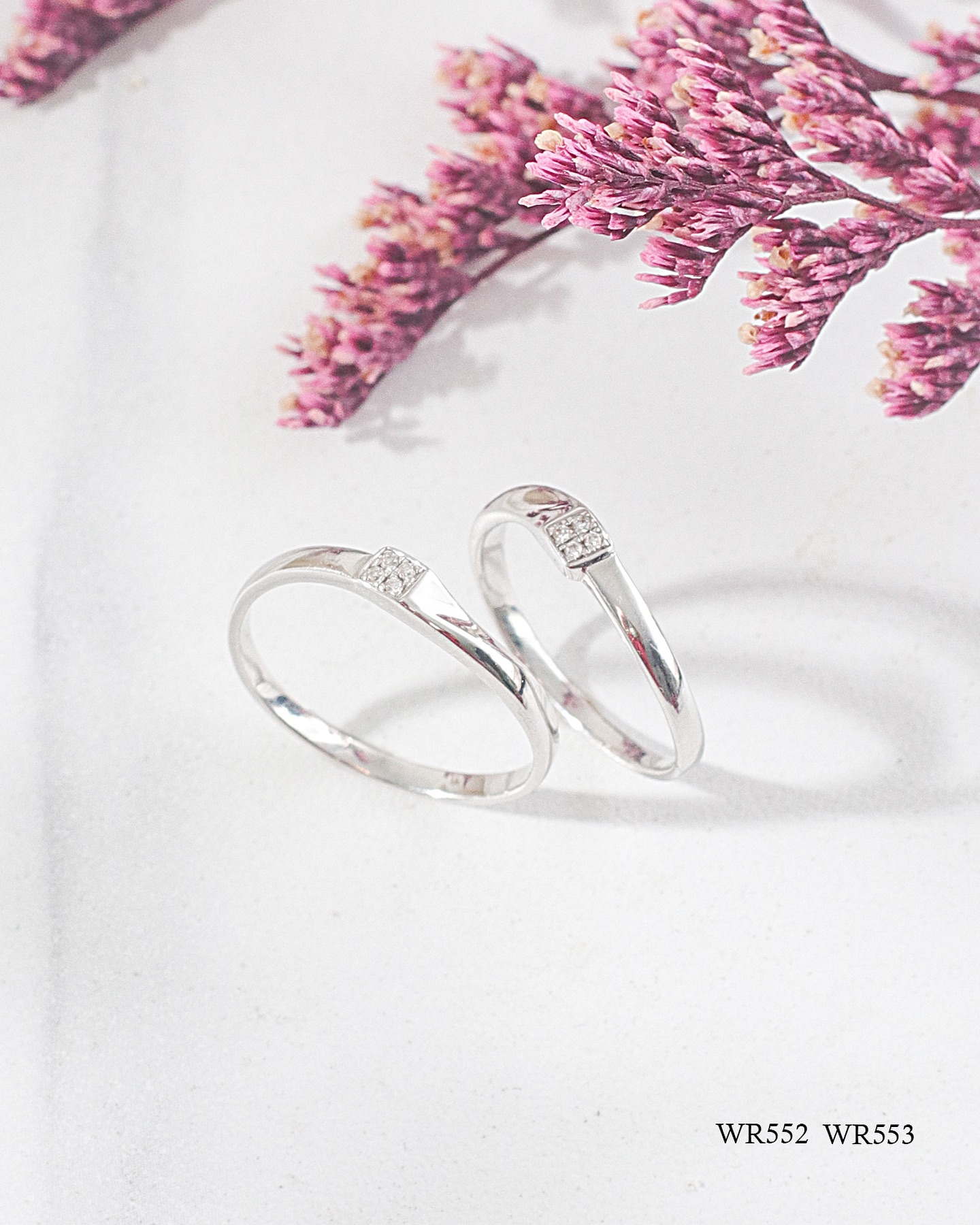 cincin kawin minimalis emas putih