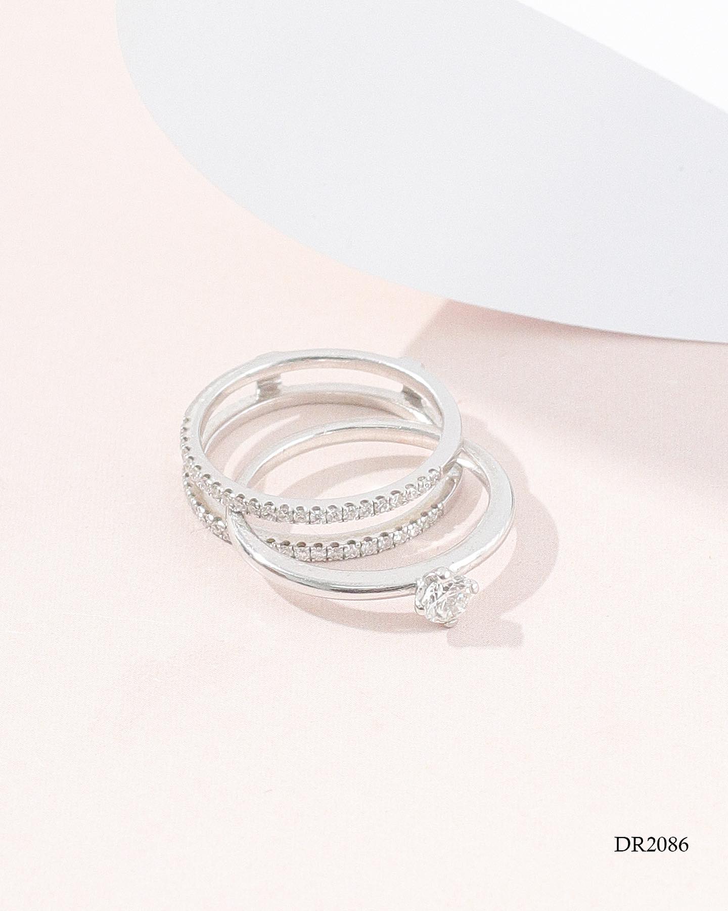 cincin tunangan berlian terbaru model stacking