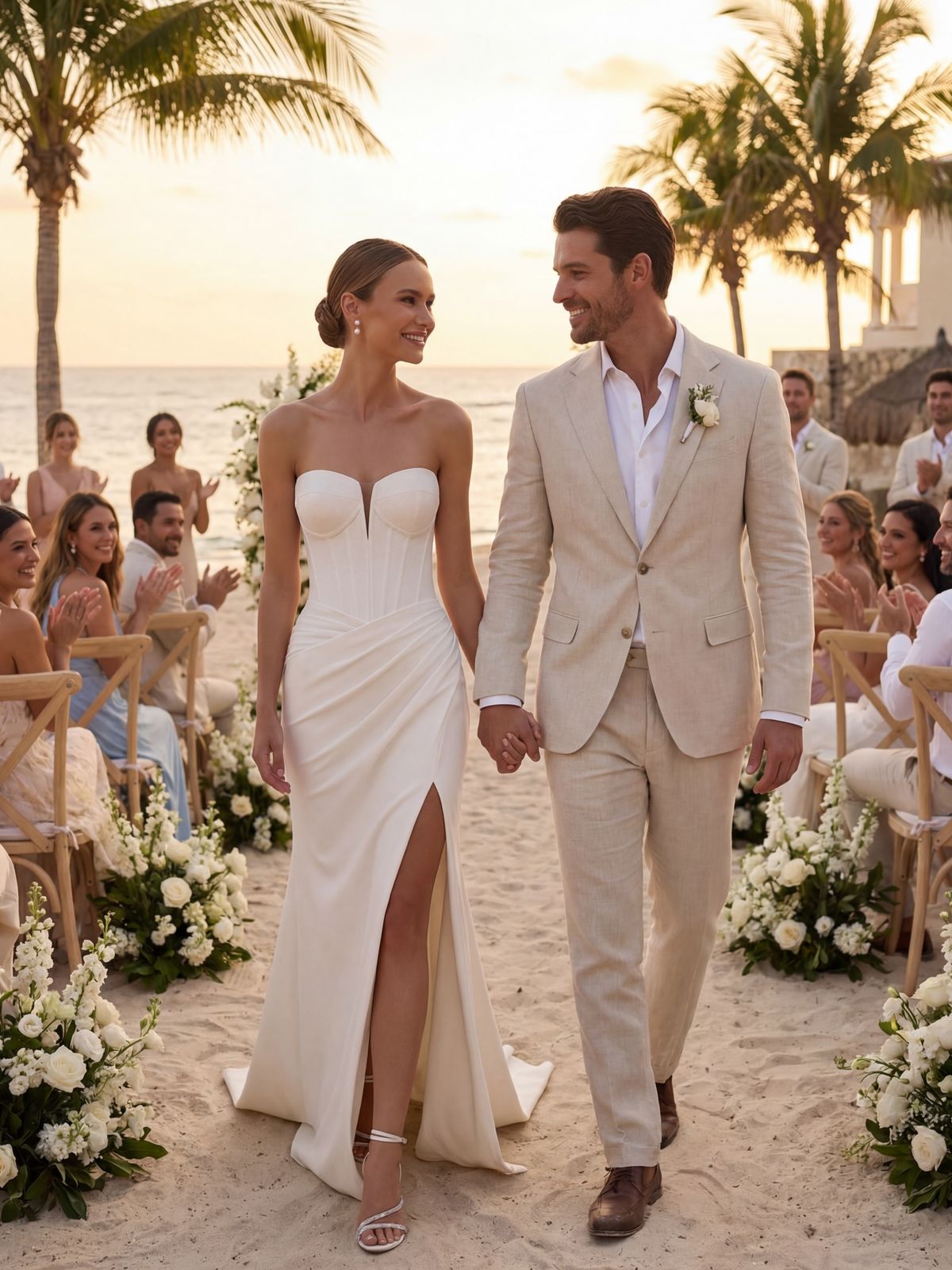 busana pernikahan tema coastal 