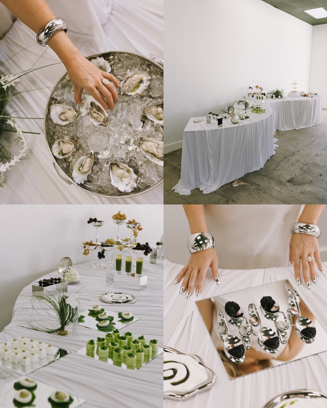 tren warna pernikahan Monochromatic Midnight & Silver Chrome