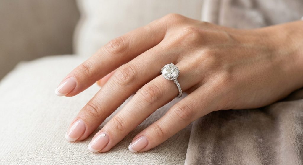 cincin tunangan berlian hidden halo