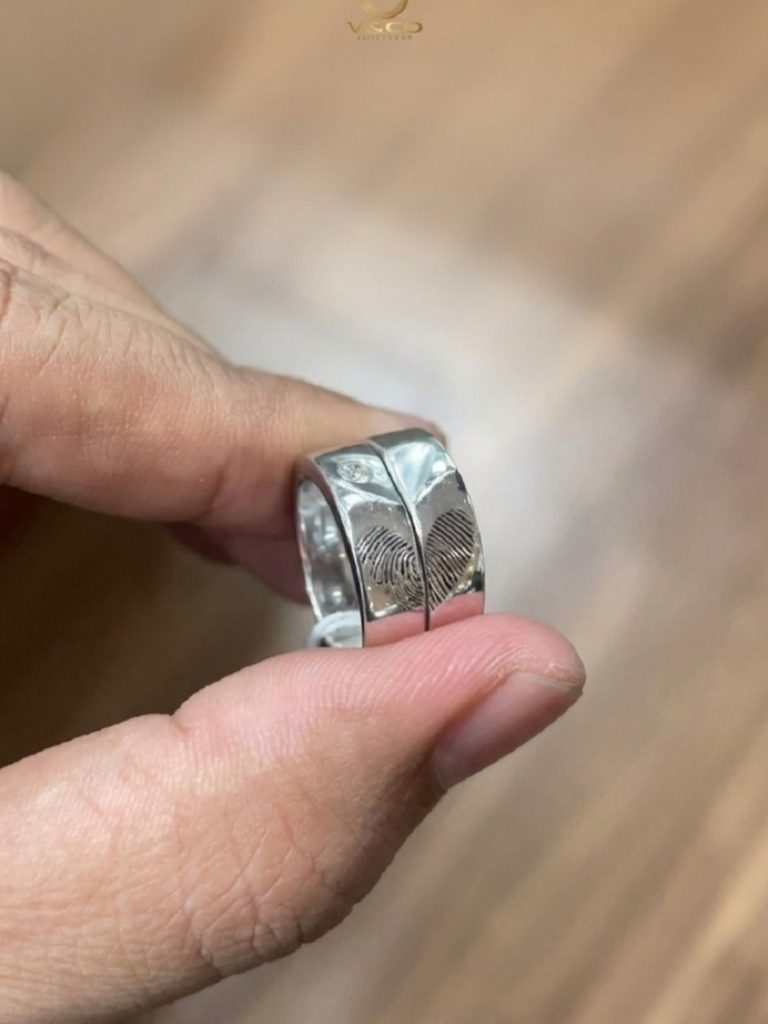 cincin nikah custom sidik jari fingerprint